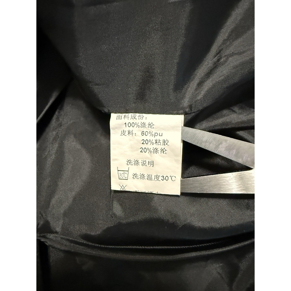 Women's classic black double-breasted trench coat Size M by M.C.NA - Picture 4 of 6